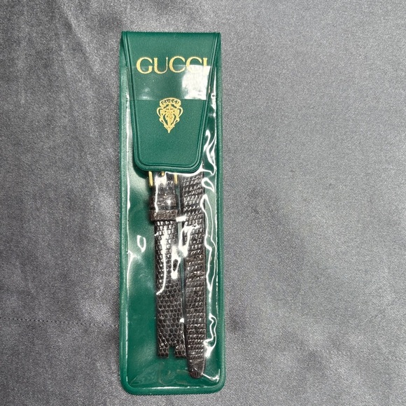Gucci Green and Black Textured Strap - Picture 1 of 5